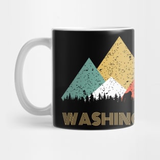 Secret Sasquatch Hidden Retro Washington with Hiding Bigfoot Mug